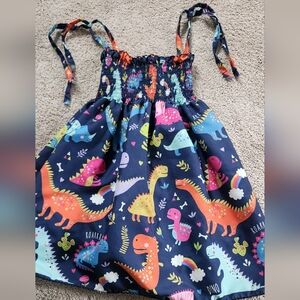 Colorful Dinosaur Print Dress